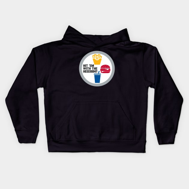 Hit 'Em With The Hein! Steelers mashup Kids Hoodie by Mike Hampton Art